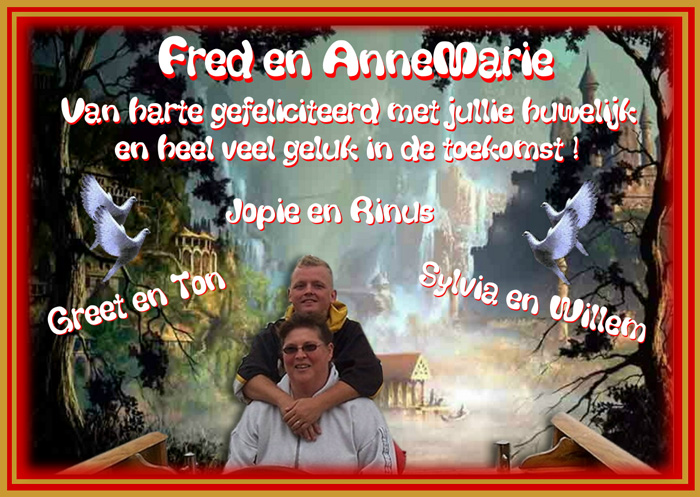 Huwelijk Fred en AnneMarie